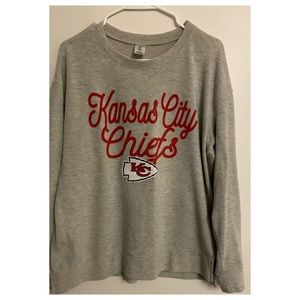 Soft Plush gray Kansas City KC Chiefs sweatshirt